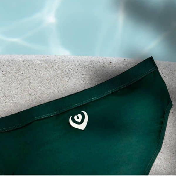 Bas Maillot de bain Menstruel – Sporty - Vert - Logo