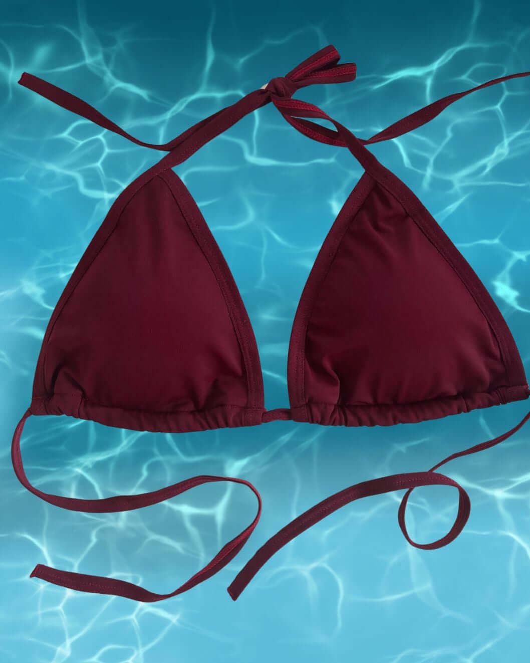 haut de bikini bordeaux
