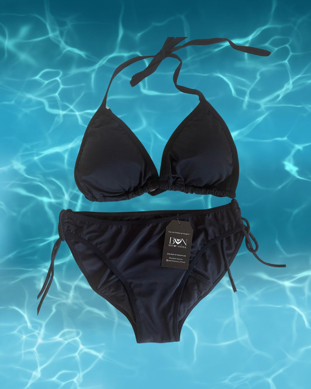 Haut de Bikini Triangle – Noir