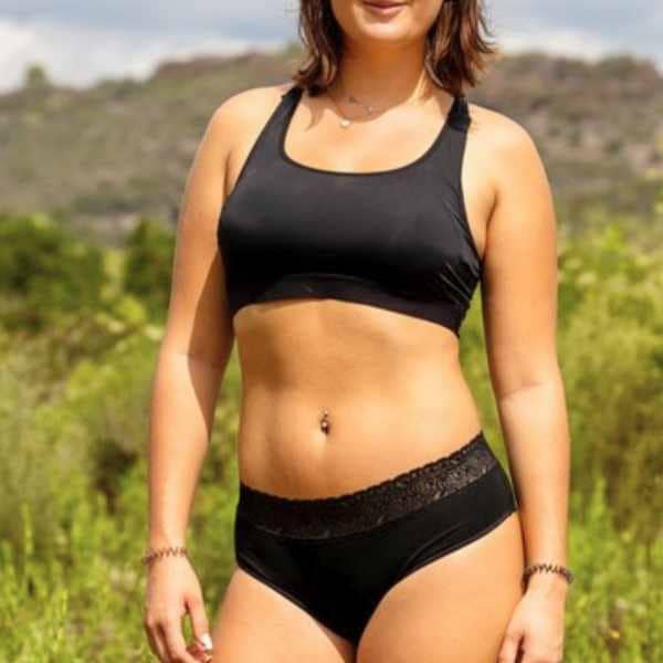 culotte menstruelle gros flux en bambou noire