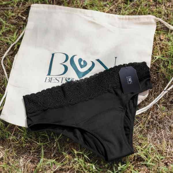 culotte de regle noire en bambou