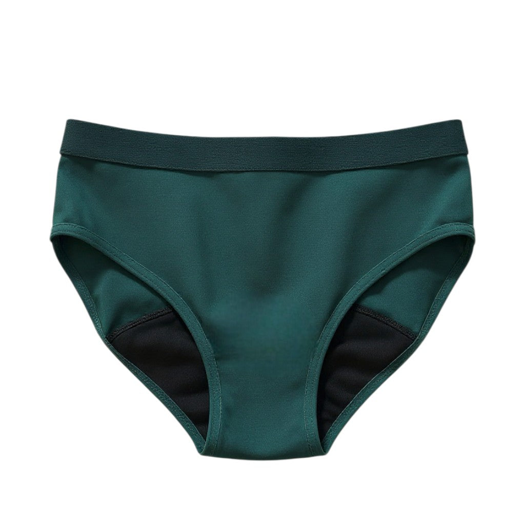 gros plan du maillot de bain menstruel sporty vert